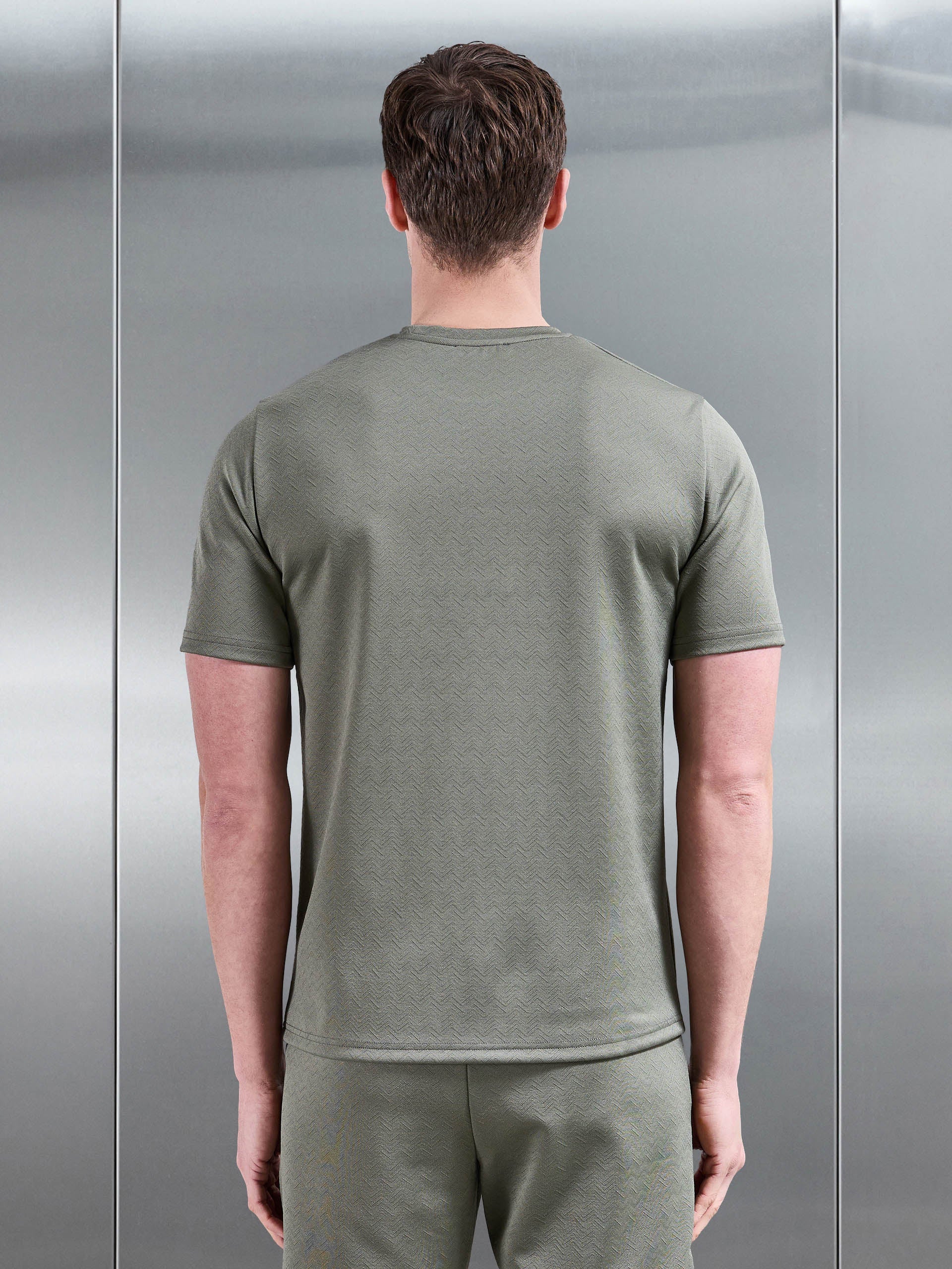 Textured Interlock T-Shirt in Sage